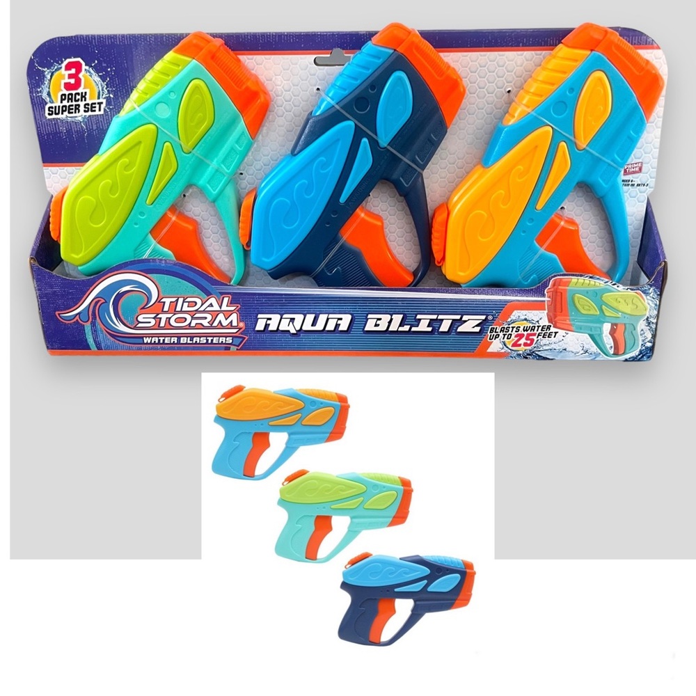 Tidal Storm Kids Aqua Blitz Waster Blaster Guns 3 Pack